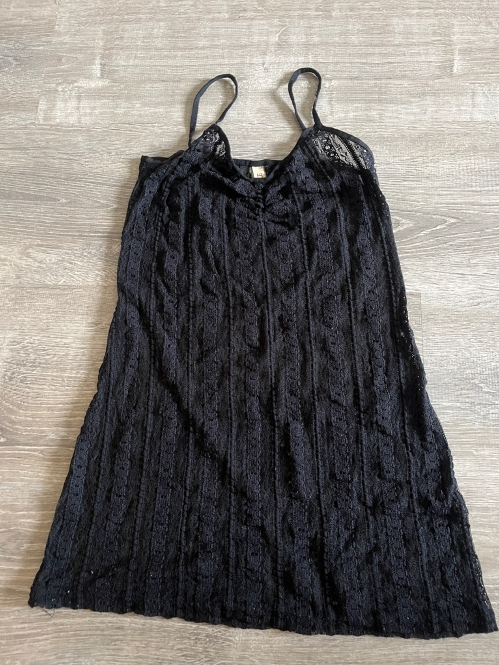 BKE Black Lace Camisole with Spaghetti Straps